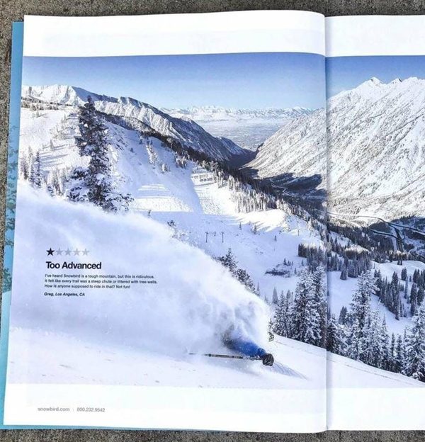 Utah Ski Resort Embraces Its One Star Rating In Clever Print Ad