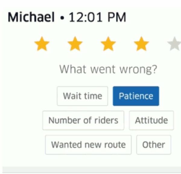 Uber Lets Drivers Tell You Why You Deserve A 1 Star Ranking
