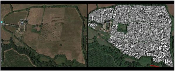 Ground penetrating radar map of a buried Roman city