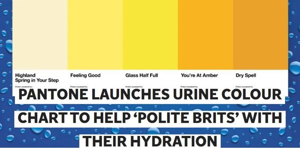 Pantone Launches the Pee Color Chart To Help You Assess Your Hydration