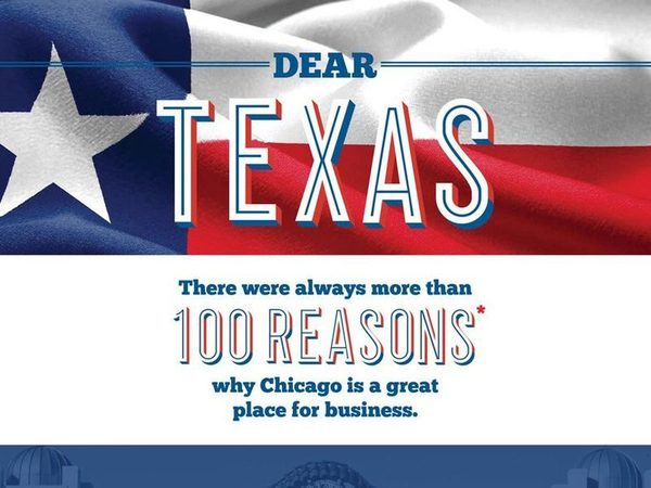 Newspaper ad addressed to the people of Texas