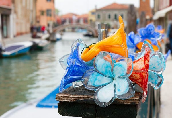 A glass artisan at work in Murano, Italy