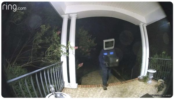 Footage captured by a Ring doorbell camera