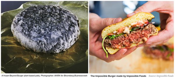 Plant-based burger on a plate