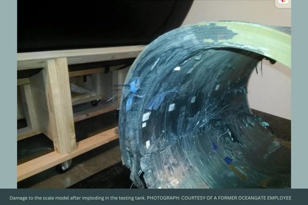 Why the Titan Submersible Sub Tragedy Is One We Can’t Look Away From: Damage to the scale model