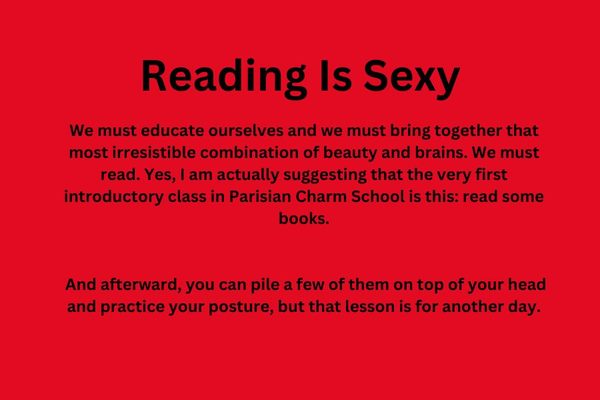 The Non-Obvious Book of the Week: Reading is Sexy