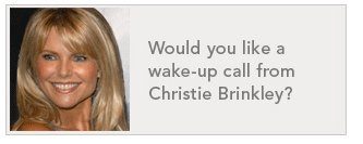 Hyatt Offers Wake Up Calls from Christie Brinkley