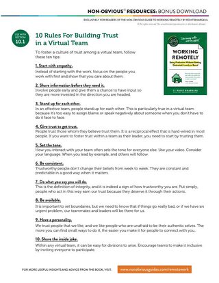 10 Tips for Building Virtual Trust (Chapter 10) thumbnail