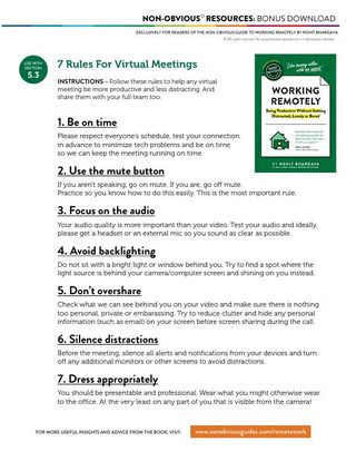 7 Rules for Virtual Meetings (Chapter 5) thumbnail