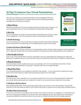 The Non-Obvious Quick Guide To Presenting Virtually thumbnail
