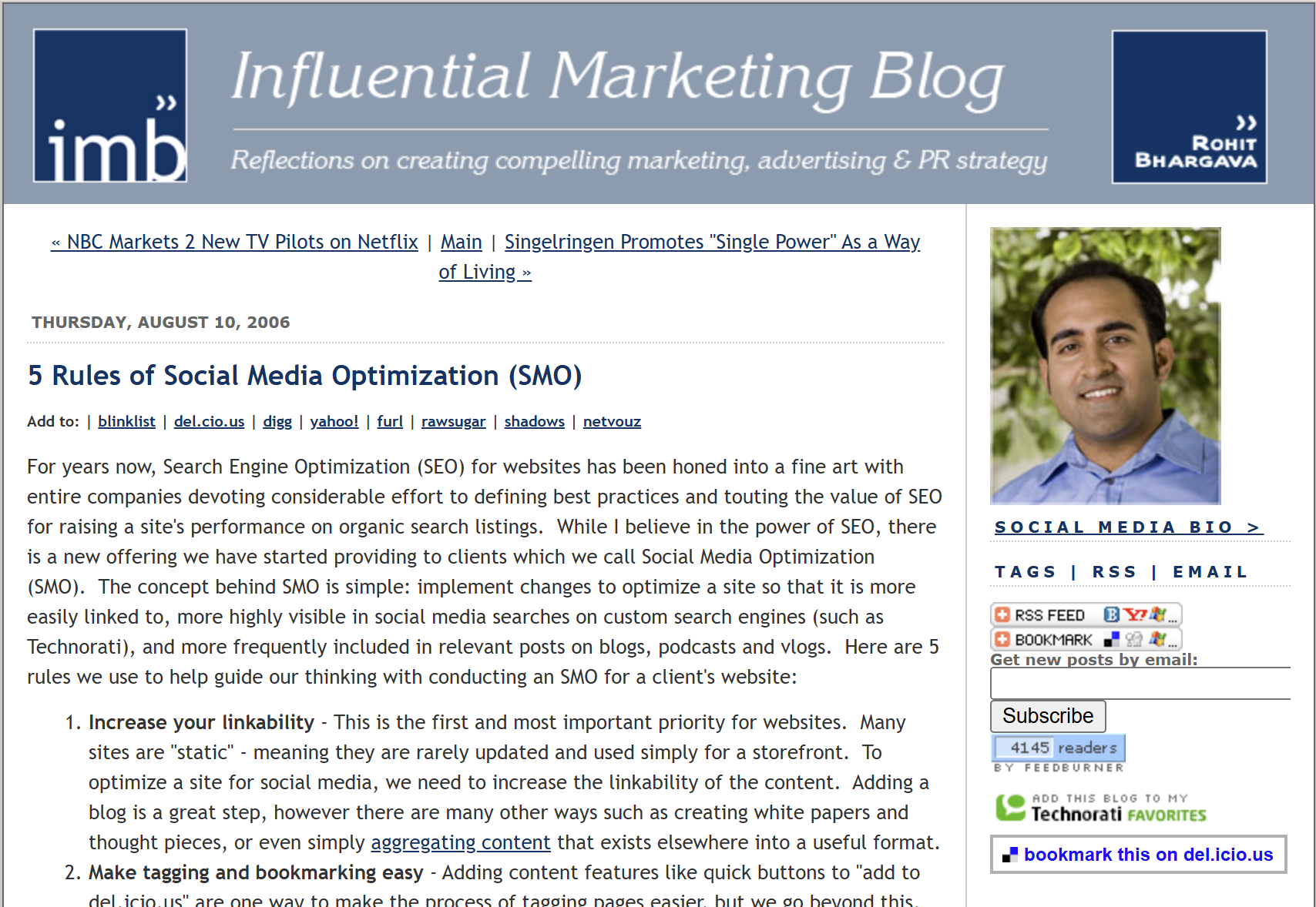 The original SMO blog post that started it all.