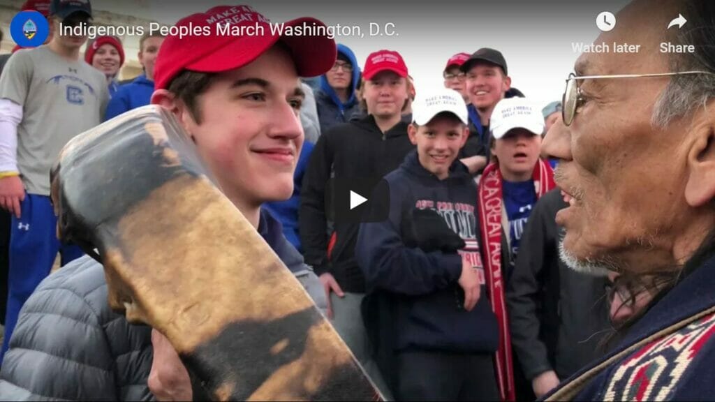 viral video student native american standoff