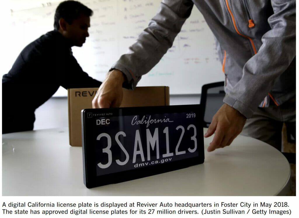 California Digital License plates