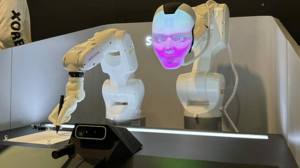 Face sketcher robot