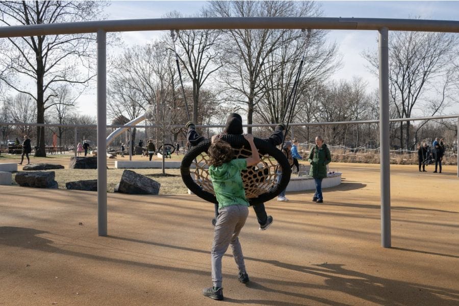 Playgrounds and Swing Sets Aren't Just For Kids Anymore